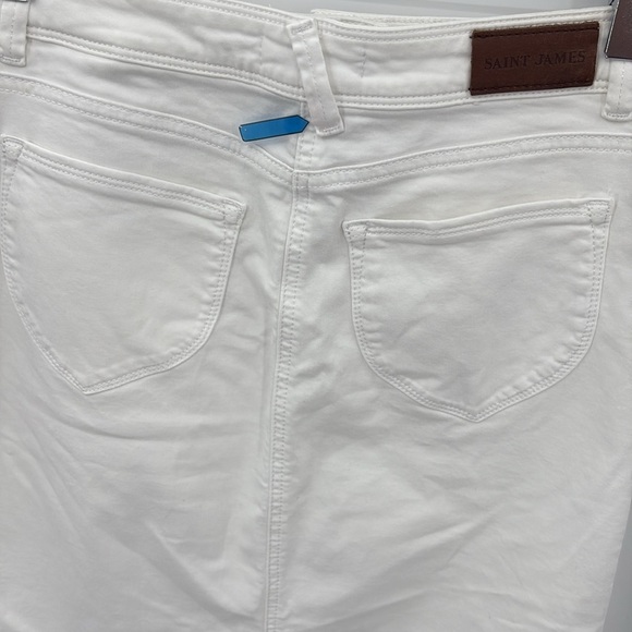Saint James Elfy Denim Skirt in White - Size 4 - Picture 7 of 13